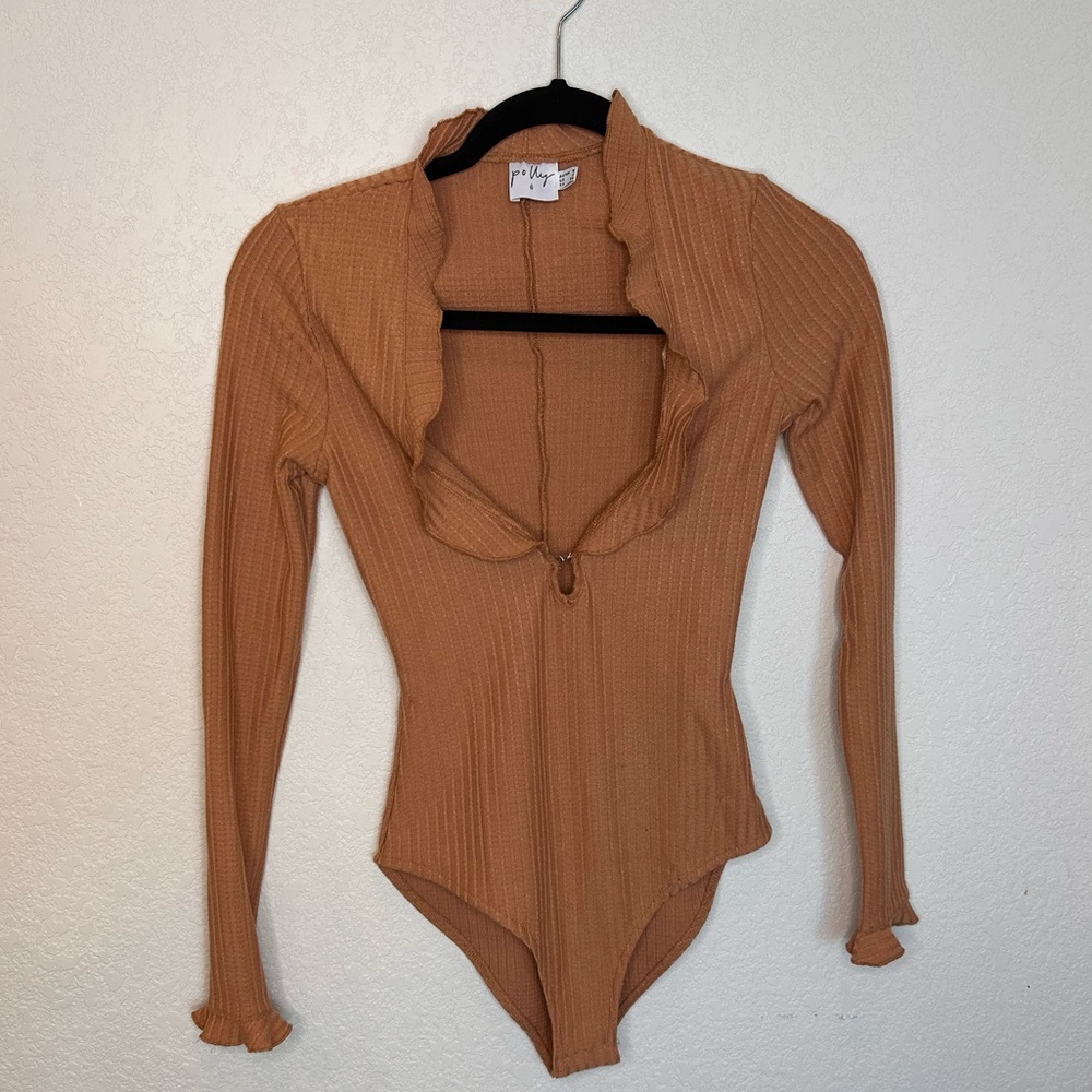 Princess Polly Ruffled neckline and wrist hem bodysuit
